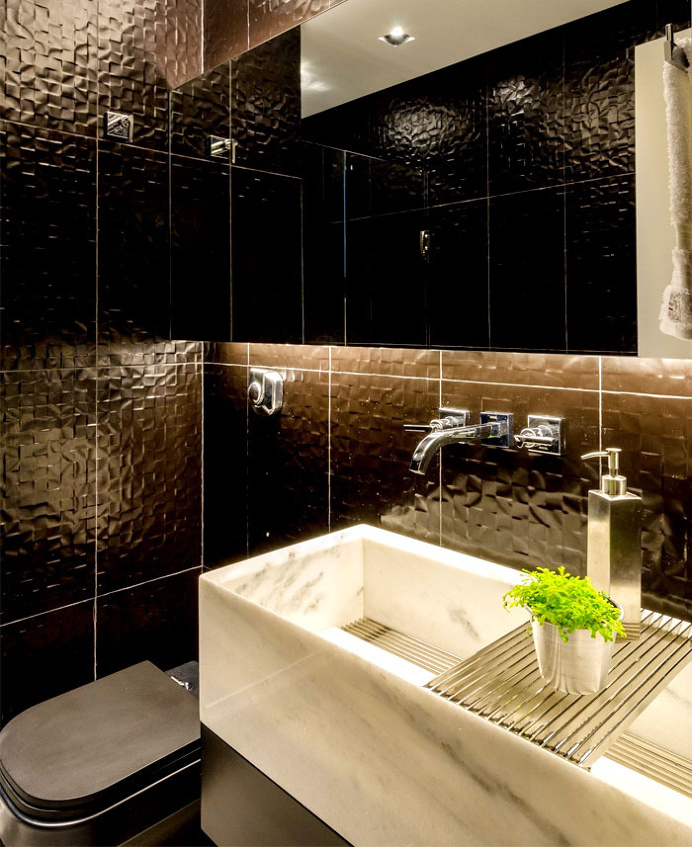 Attractive Apartment in Brazil - bathroom, bathroom design, bath, interior design, #bathroom