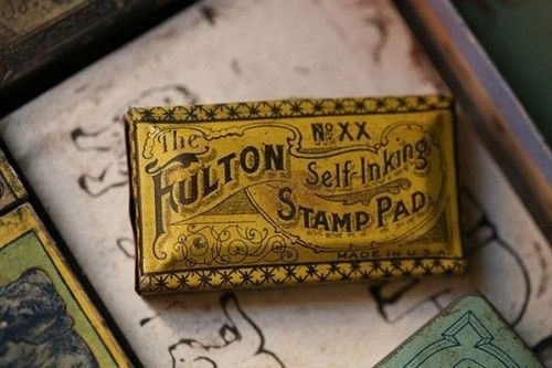 Self Inking Stamp Pad Tin #design #vintage