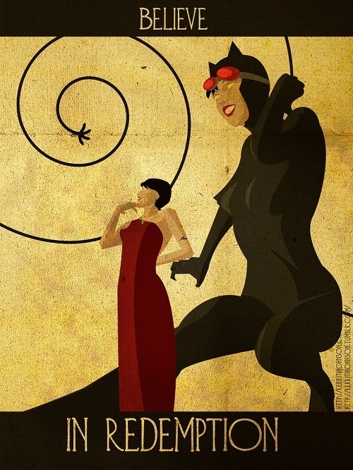 Illustrator Creates Superhero Inspirational Posters DesignTAXI.com #inspiration #woman #books #cat #art #comics