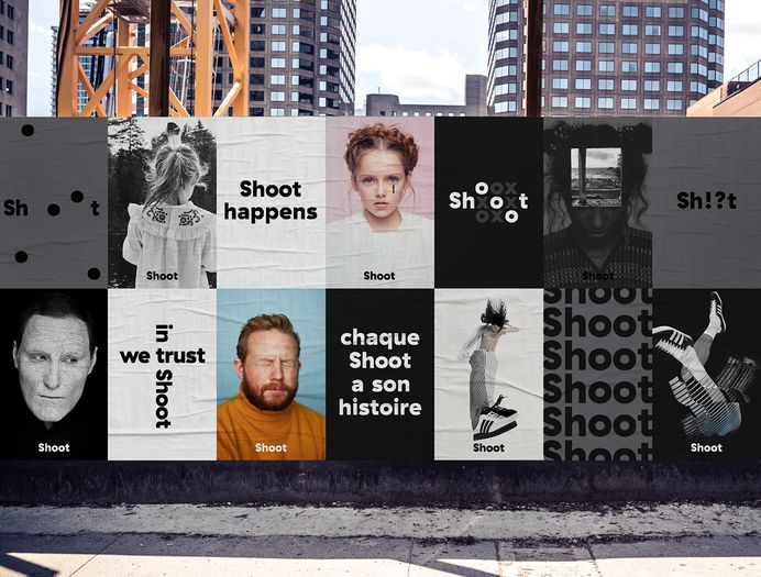 Shoot Studio is a hub of professional visual storytellers, including photographers, videographers, retouchers and producers. Jean-Philippe Dugal of Agency lg2 designed a strong and dynamic brand identity to leverage its position in the production industry and online. For more of the most beautiful designs visit mindsparklemag.com