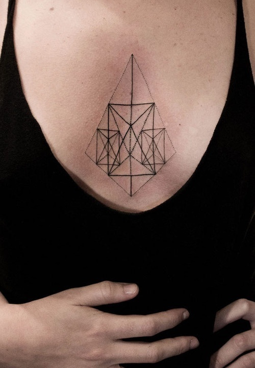 Abstract geometric tattoo astrology alchemy Vector Image