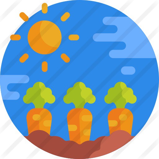 See more icon inspiration related to food and restaurant, farming and gardening, countryside, agriculture, country, harvest, farming, farm, vegetables, weather, nature, food and fruit on Flaticon.