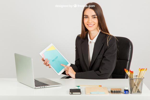 Business scene mockup Free Psd. See more inspiration related to Mockup, Business, Technology, Computer, Template, Woman, Girl, Laptop, Presentation, Mock up, Tablet, Modern, Pc, Display, Business woman, Screen, Female, Young, Device, Up, Scene, Computer screen, Businesswoman, Holding, Showcase, Stylish, Showroom, Mock, Presenting and Showing on Freepik.