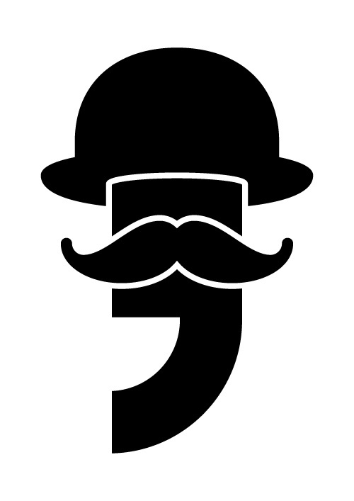 Oxford Comma #vampire #comma #oxford #icon #moustache #illustration #brit #weekend