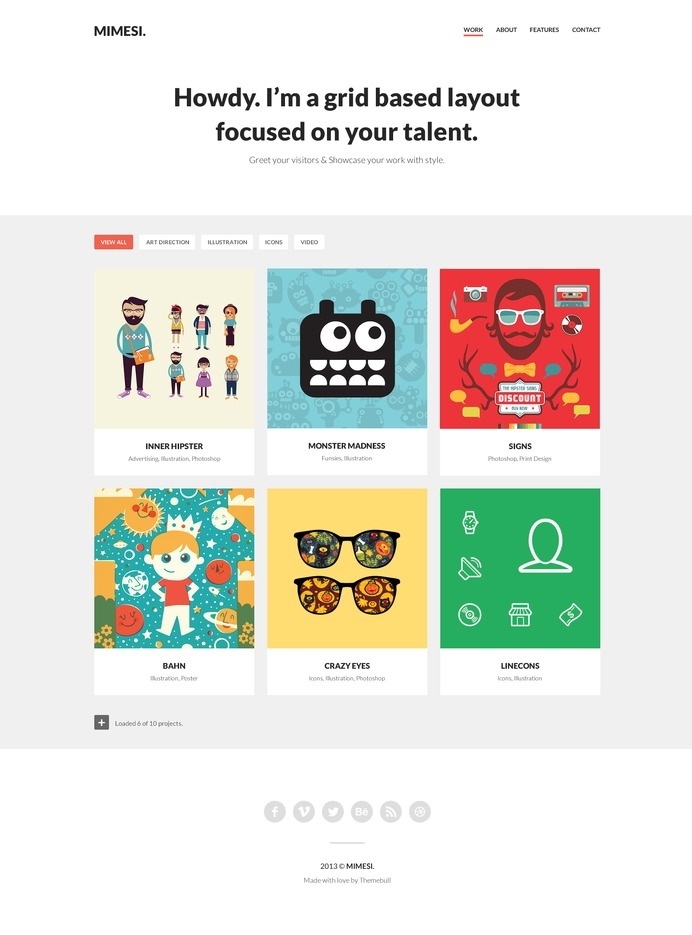 MIMESI Tumblr Portfolio Theme #tumblr #mario #maruffi #ux #mimesi #portfolio #design #themebull #theme #website #ui #web