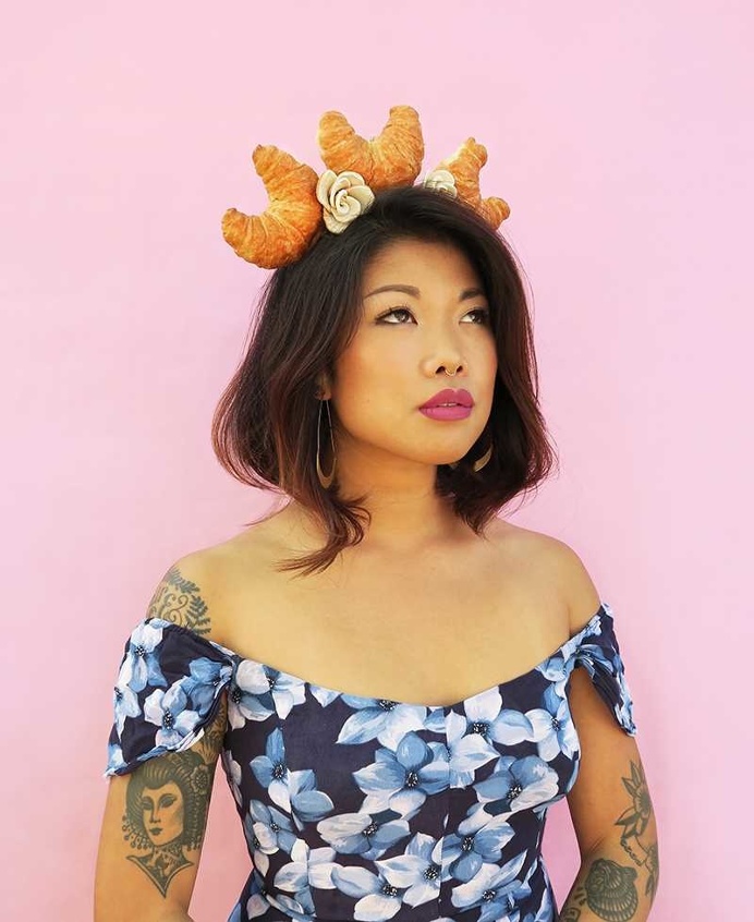 Flour Crowns: Delicious Food Crowns Self-Portraits by Lauren Hom