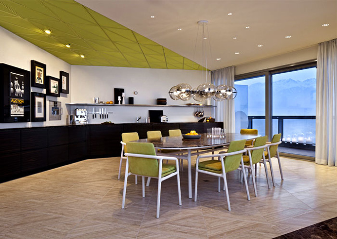 Luxurious One Bedroom Loft Style Space by COORDINATION - #kitchen, #kitchendesign, #kitchenideas, kitchen design
