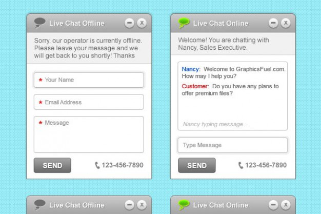 Clean & simple live chat interface psd Free Psd. See more inspiration related to Chat, Clean, Psd, Templates, Simple, Interface, Live and Horizontal on Freepik.