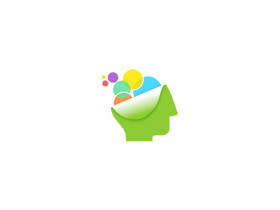 Brain Logo #logo #brain #head #mind #fold #transparecy