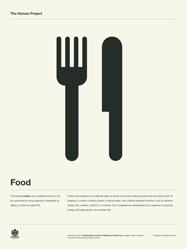 The Human Project Poster (Food) #inspiration #creative #information #pictogram #collection #design #graphic #human #grid #system #poster #typography