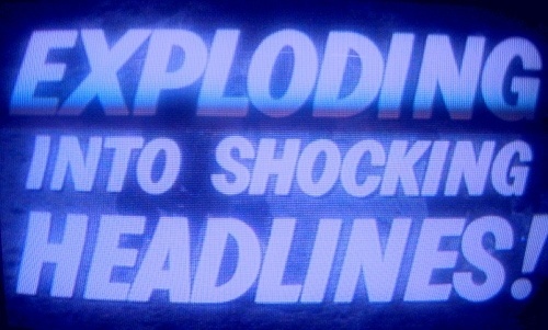 exploding into shocking headlines | Flickr - Photo Sharing! #film #stills #typography