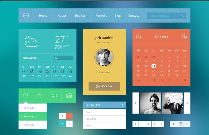 Modern Touch – Flat UI Kit