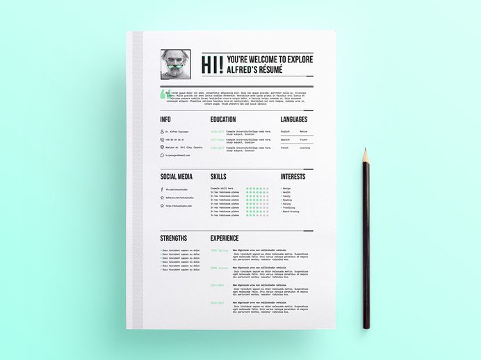 Free Professional Looking Resume Template with Stylish Design