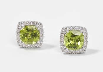Peridot-Brillant-Ohrstecker