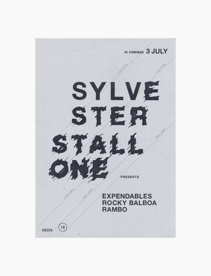 Sylvester Stallone – A typography led film poster