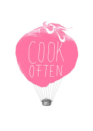 Cook Often Art Print by Ana Zaja Petrak Easyart.com #inspiration #words #quote #print #design #art #poster #artprint