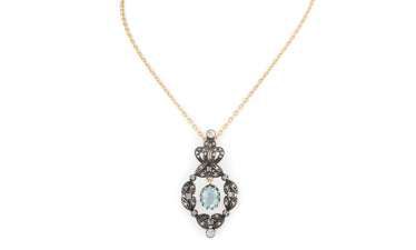 EDELSTEIN-ANHÄNGER MIT KETTE