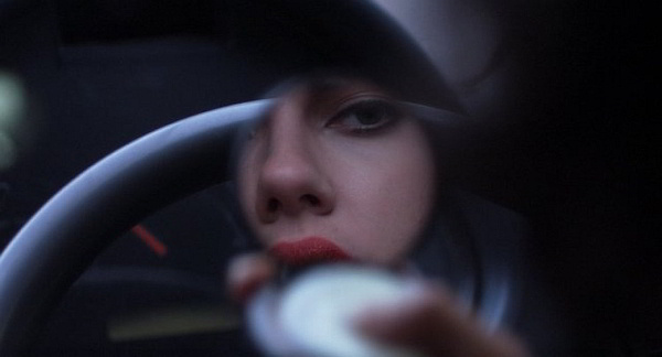 Under the Skin - Scarlett Johansson is an alien #sci fi #film #woman #alien #cinema #skin #lipstick #under #disguise
