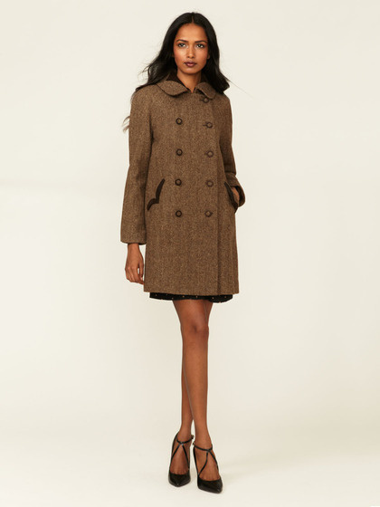 Tocca Diamond Snake Tweed Coat #fashion #wool #jacket