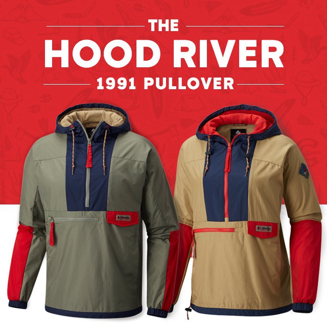 An image of men's and women's Hood River pullover jackets.
