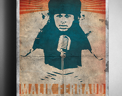 SXSW Poster for Rapper, Malik Ferraud by Matt Hodin www.behance.net/matthodin