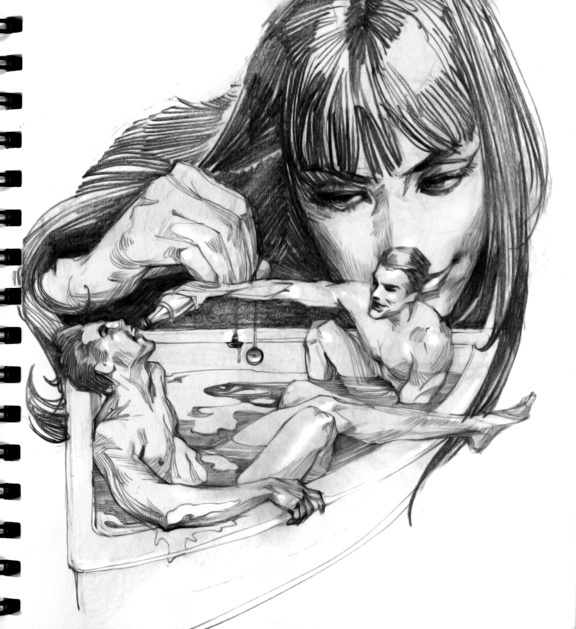 6 #zhang #weber #digital #illustration #pencil #sketch
