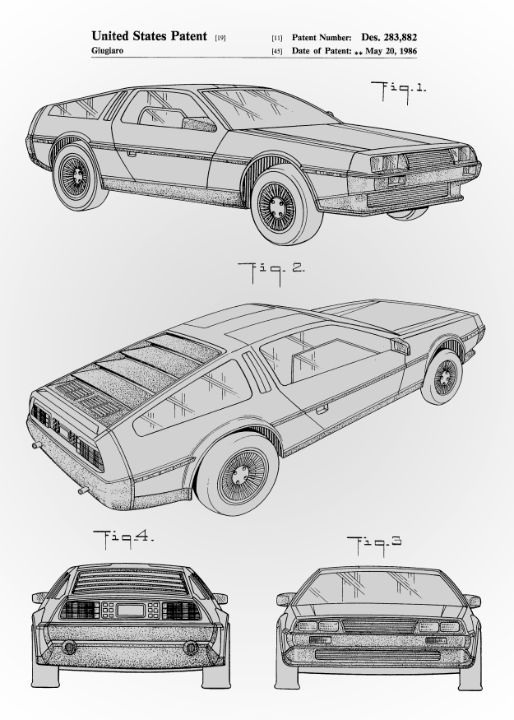 DMC DeLorean Car Patent - SamKal