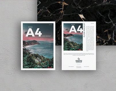 Free Brand A4 Flyer Mockup