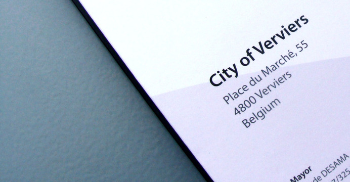 Brochure and leaflets for investors. City of Verviers, Belgium. #logotype #brand #identity