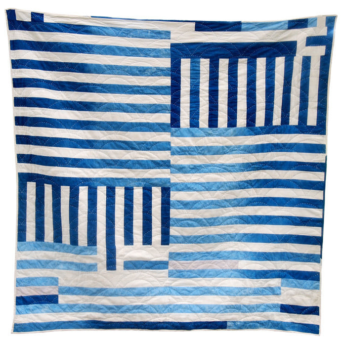 Zen Quilt by Folk Fibers #quilt #indigo #hand-dyed #fibers