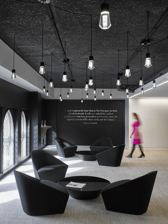 Black & white office design - The Washington Post Headquarters – Washington D.C.