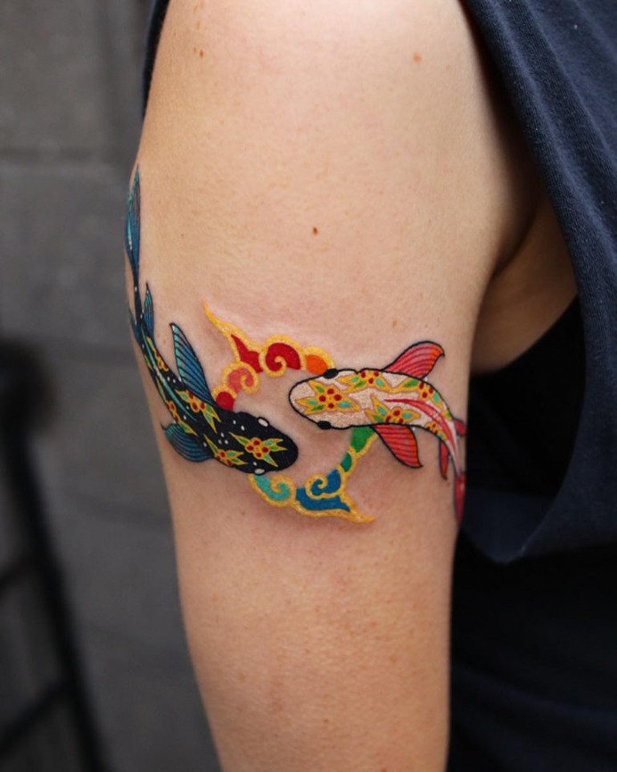 koi Fish Tattoo 🌓 🐟