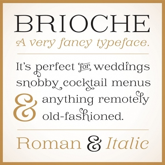 Jessica Hische — Brioche Font #brioche #font #hische #serif #typeface #vintage #jessica #type #typography