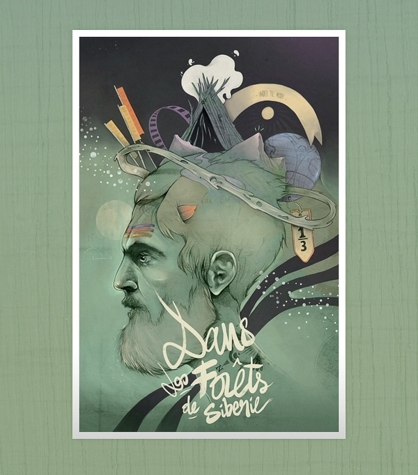 The traveler dreams on the Behance Network #illustration #design #poster #green