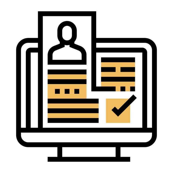See more icon inspiration related to contact, online resume, online profile, business and finance, seo and web, professions and jobs, resume, browser, communications, online, profile and computer on Flaticon.