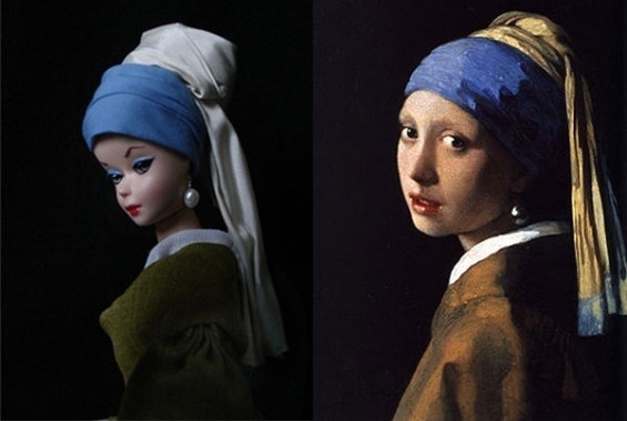 Barbie as Famous Works of Art by Jocelyne Grivaud #history #contemporary #art #museums #barbie