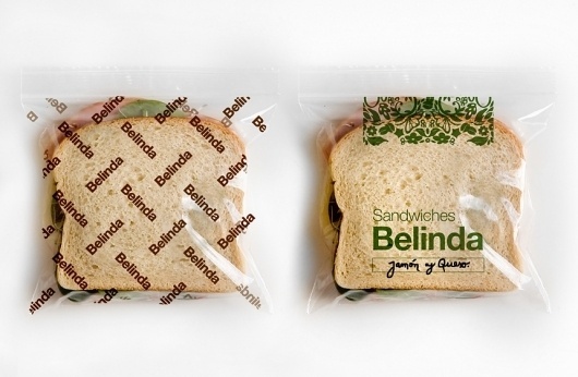 22DG Portfolio Belinda #sandwich #water #packaging #belinda #identity #22dg #bag #helvetica #typography