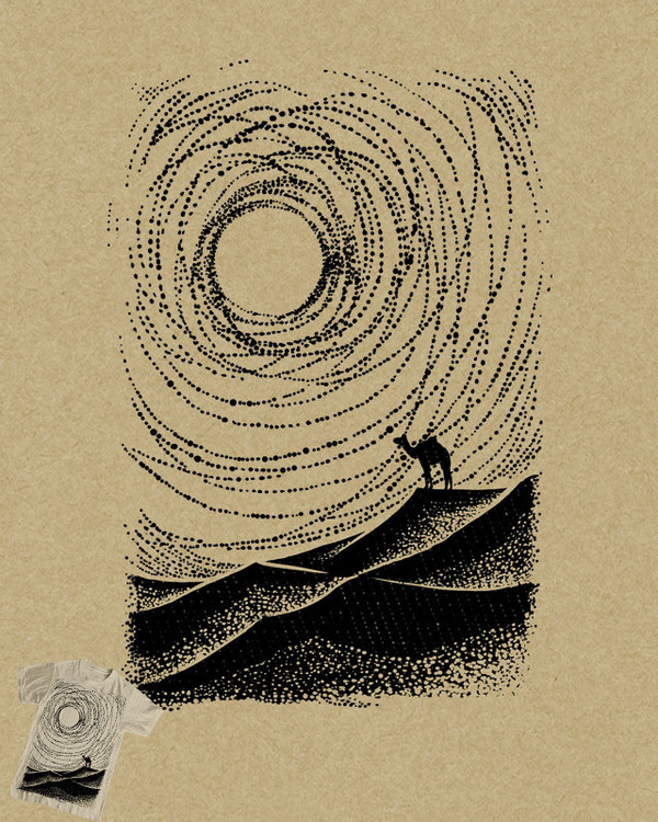 It's been printed! http://www.threadless.com/product/4102/Sahara #illustration #design #graphic