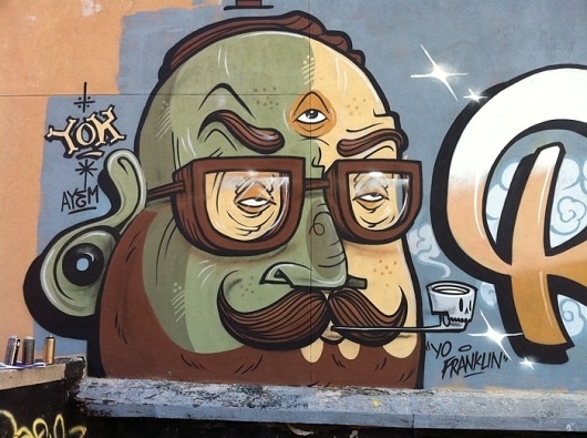 The Yok #spray #graffiti #city #mustache #the #yok #paint #art #street #york #character #new