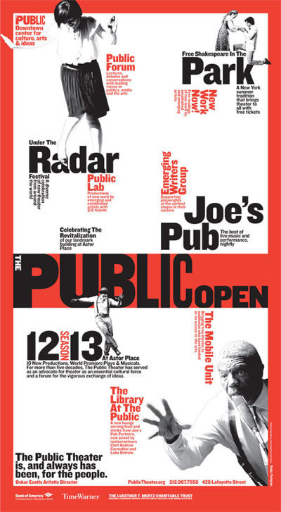 "Open Public" print advertisement from Sunday's edition of The New York Times. #poster #typography