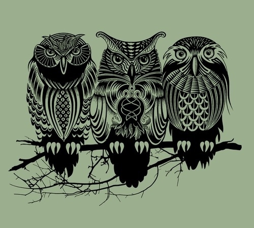 Owls of the Nile Art Print | Society6 #caldwell #illustration #rachel #owls
