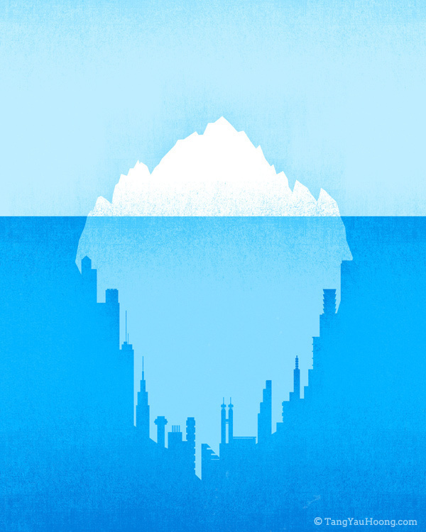 The Art of Negative Space: Part II on Behance #iceberg #poster