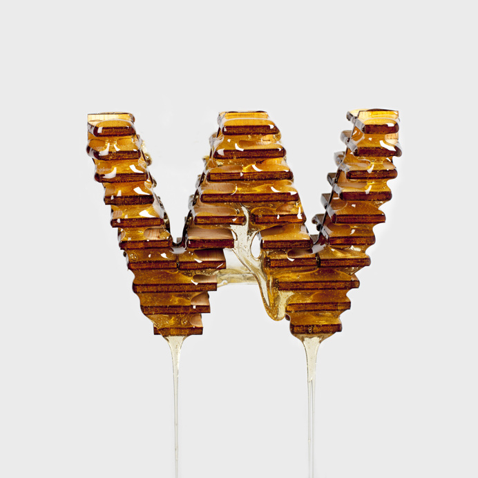 Gourmet Typography Made with Honey design type inspiration designblog www.mindsparklemag.com
