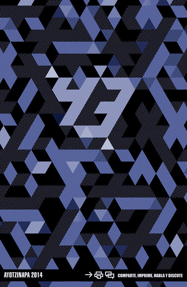 Typographic posters on Behance Poster to protest over missing 43 students in Mexico. 2014 #poster #typography