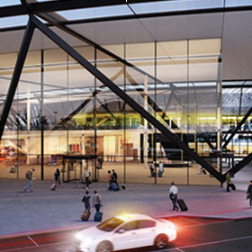 Aéroport de Lyon - Terminal 1 - Very cool interaction and storytelling for this airport project. #interaction #color #design #architecture #web