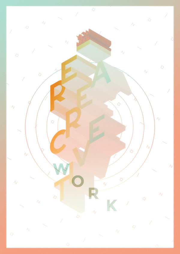 Recreative Work #font #vector #recreative #print #bold #uppercase #poster #work #3d #typography