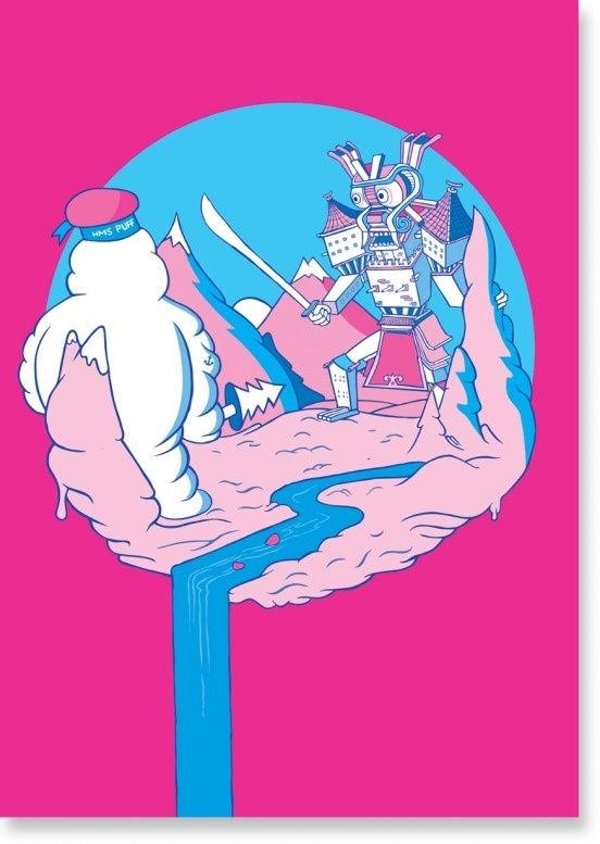 Dot by Juan Molinet #pink #illustration #poster #dot #humor