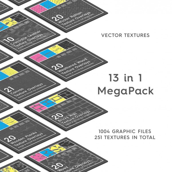 251 Nature Vector Textures. 13 in 1 Megapack. #vectorbundle #vectornature #naturevector