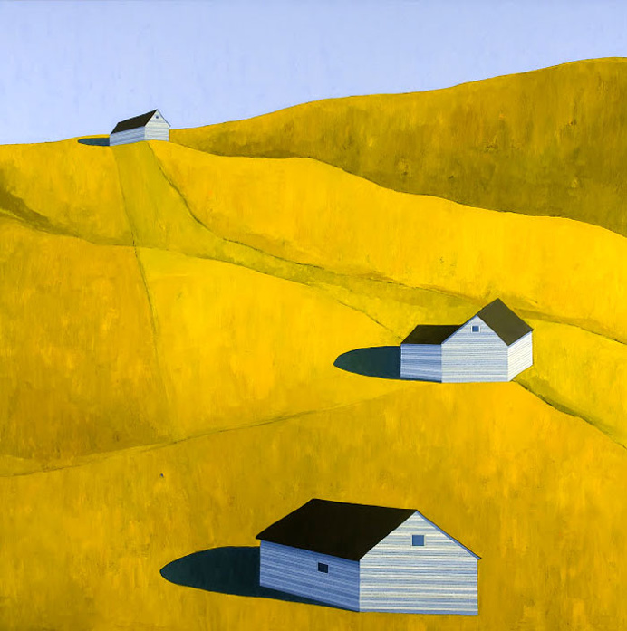 Houses, Clouds and Trees by Scott Redden - #art, #fineart, art