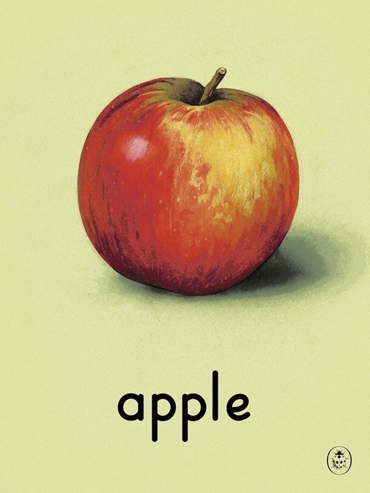 A is for Apple #apple #fruit #illustration #education #vintage #art #learning